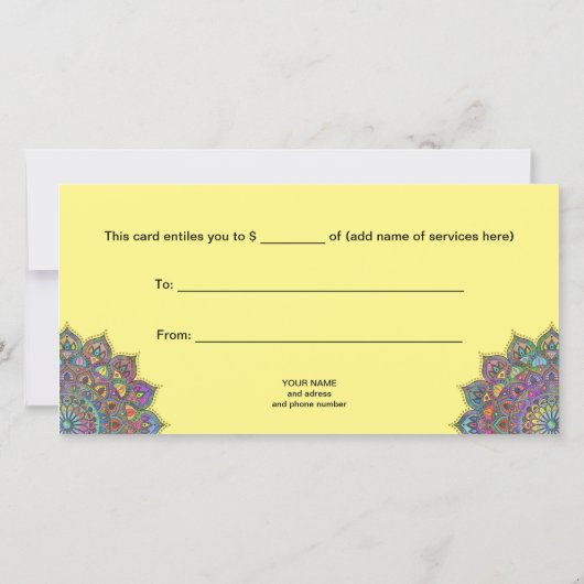 Classy Colorful Mandala India Style 1 (Rückseite)