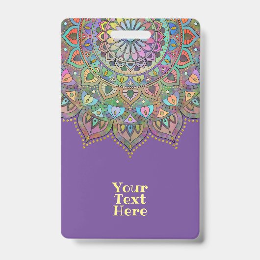 Classy Colorful Mandala India Style 1 Ausweis (Vorderseite)