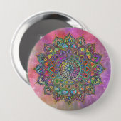 Classy Colorful Mandala India Style 1 Button (Vorne & Hinten)