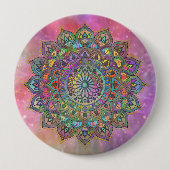 Classy Colorful Mandala India Style 1 Button (Vorderseite)