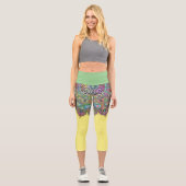 Classy Colorful Mandala India Style 1 Capri Leggings (Vorderseite)