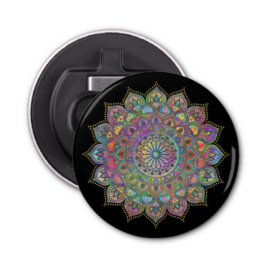 Classy Colorful Mandala India Style 1 Flaschenöffner (Vorderseite)