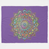 Classy Colorful Mandala India Style 1 Fleecedecke (Vorderseite (Horizontal))