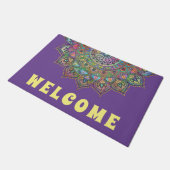 Classy Colorful Mandala India Style 1 Fußmatte (Schrägansicht)