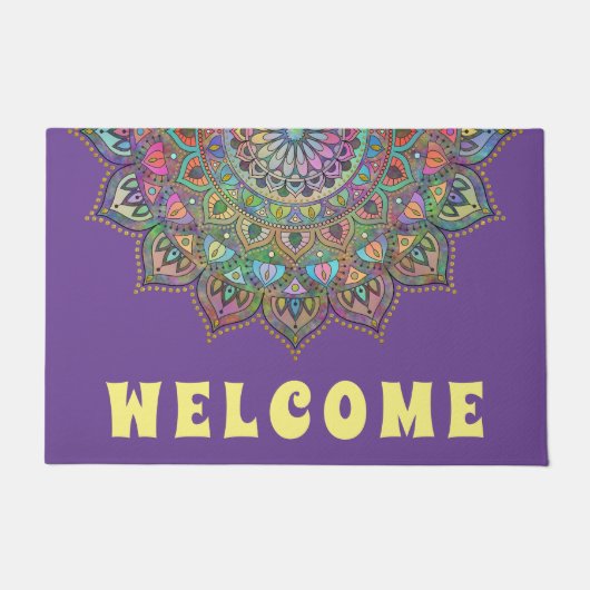 Classy Colorful Mandala India Style 1 Fußmatte (Vorderseite)
