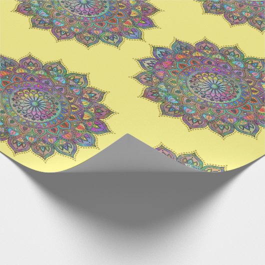 Classy Colorful Mandala India Style 1 Geschenkpapier (Ecke)