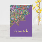 Classy Colorful Mandala India Style 1 Karte (Gelbe Blume)