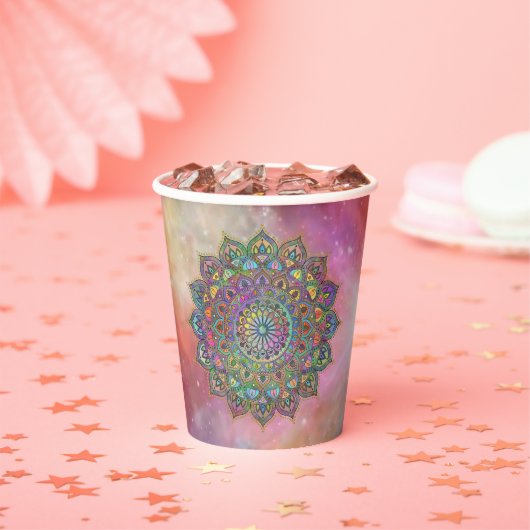 Classy Colorful Mandala India Style 1 Pappbecher (Insitu)