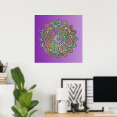 Classy Colorful Mandala India Style 1 Poster (Heimbüro)