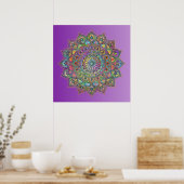 Classy Colorful Mandala India Style 1 Poster (Küche)