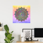 Classy Colorful Mandala India Style 1 Poster (Heimbüro)