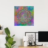 Classy Colorful Mandala India Style 1 Poster (Heimbüro)