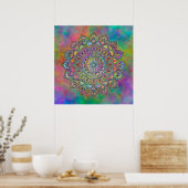 Classy Colorful Mandala India Style 1 Poster (Küche)