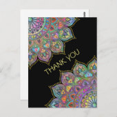 Classy Colorful Mandala India Style 1 Postkarte (Vorne/Hinten)