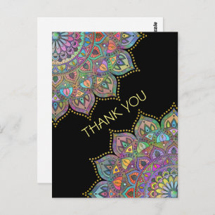 Classy Colorful Mandala India Style 1 Postkarte