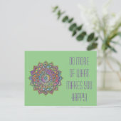 Classy Colorful Mandala India Style 1 Postkarte (Stehend Vorderseite)