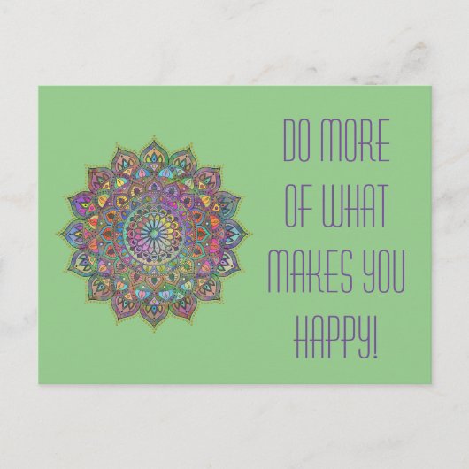 Classy Colorful Mandala India Style 1 Postkarte (Vorderseite)