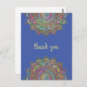 Classy Colorful Mandala India Style 1 Postkarte (Vorne/Hinten)