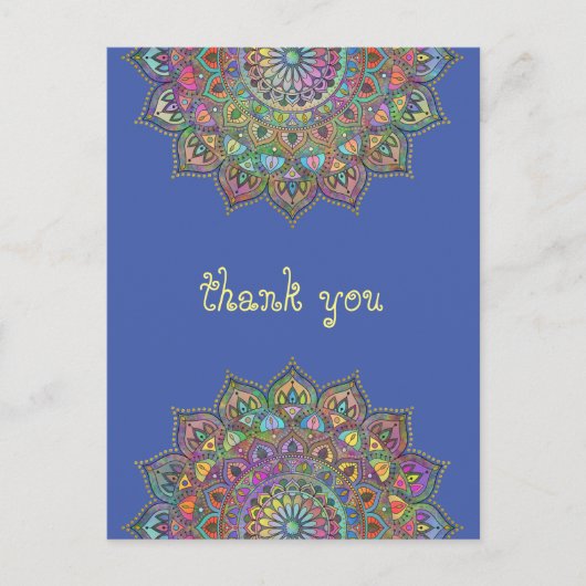 Classy Colorful Mandala India Style 1 Postkarte (Vorderseite)