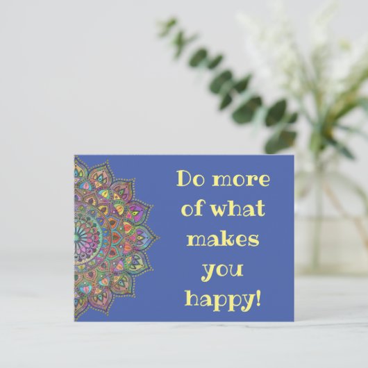 Classy Colorful Mandala India Style 1 Postkarte (Stehend Vorderseite)