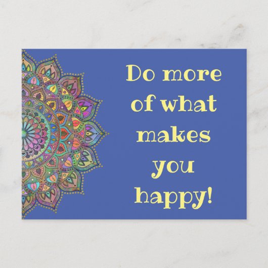 Classy Colorful Mandala India Style 1 Postkarte (Vorderseite)