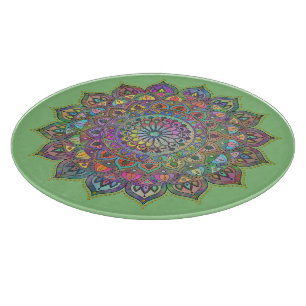 Classy Colorful Mandala India Style 1 Schneidebrett