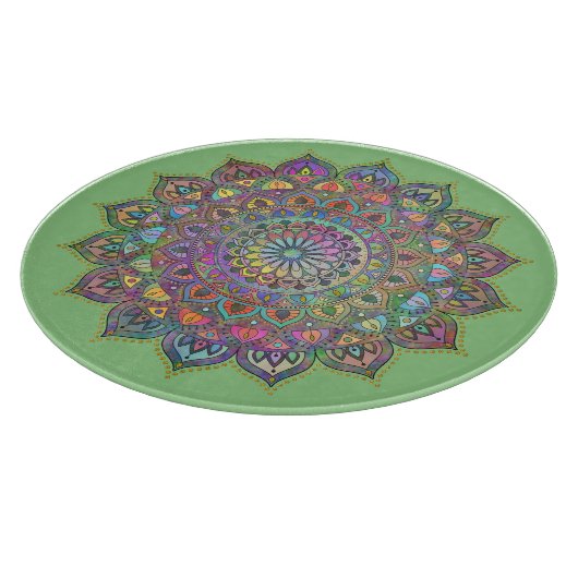 Classy Colorful Mandala India Style 1 Schneidebrett (Ecke)
