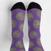 Classy Colorful Mandala India Style 1 Socken (Oben)