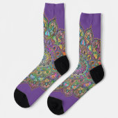 Classy Colorful Mandala India Style 1 Socken (Linkes Detail)