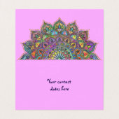 Classy Colorful Mandala India Style 1 Visitenkarten (Innenseite Aufgefaltet)