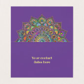 Classy Colorful Mandala India Style 1 Visitenkarten (Innenseite Aufgefaltet)
