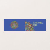 Classy Colorful Mandala India Style 1 Visitenkarten (Außenseite Aufgefaltet)