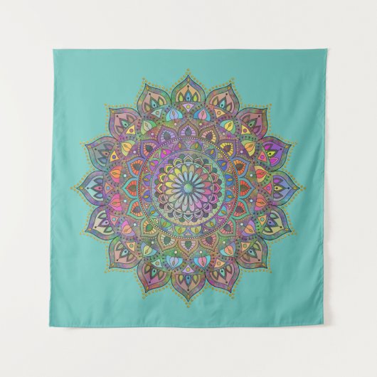 Classy Colorful Mandala India Style 1 Wandteppich (Vorderseite)