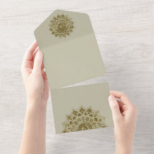 Classy Colorful Mandala India Style 4 All In One Einladung