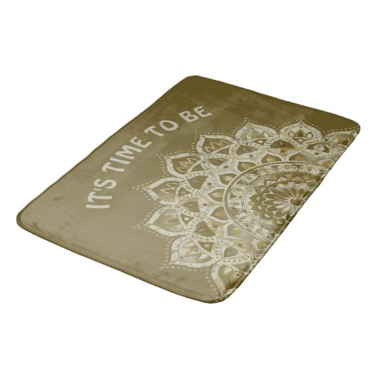 Classy Colorful Mandala India Style 4 Badematte (Schrägansicht)