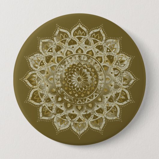 Classy Colorful Mandala India Style 4 Button (Vorderseite)