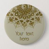 Classy Colorful Mandala India Style 4 Button (Vorderseite)