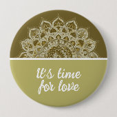 Classy Colorful Mandala India Style 4 Button (Vorderseite)