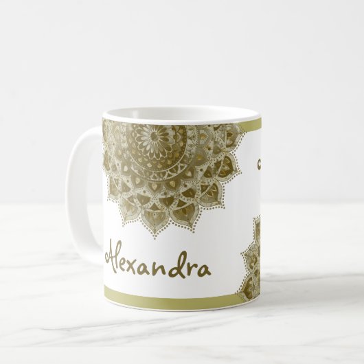 Classy Colorful Mandala India Style 4 Kaffeetasse (Vorderseite Links)