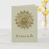 Classy Colorful Mandala India Style 4 Karte (Gelbe Blume)