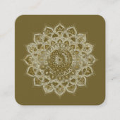Classy Colorful Mandala India Style 4 Quadratische Visitenkarte (Vorderseite)