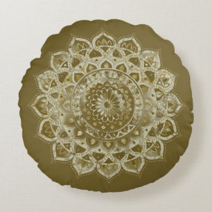 Classy Colorful Mandala India Style 4 Rundes Kissen