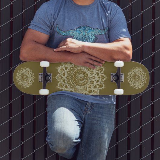 Classy Colorful Mandala India Style 4 Skateboard (Außenbereich 3)