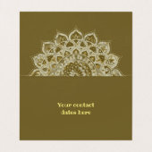 Classy Colorful Mandala India Style 4 Visitenkarten (Innenseite Aufgefaltet)