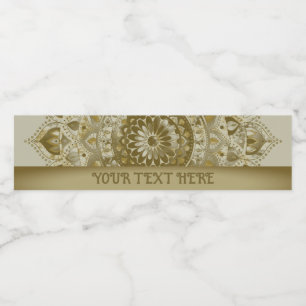 Classy Colorful Mandala India Style 4 Wasserflaschenetikett
