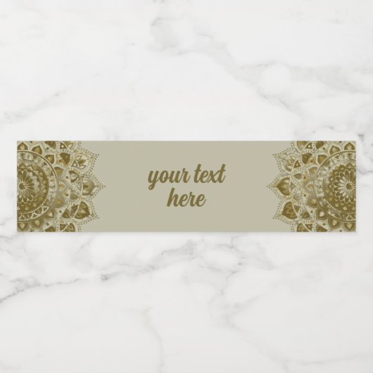 Classy Colorful Mandala India Style 4 Wasserflaschenetikett (Einzelnes Label)