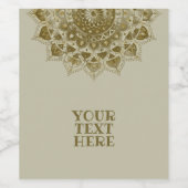 Classy Colorful Mandala India Style 4 Weinetikett (Einzelnes Label)
