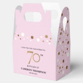 Classy Confetti Gold pink 70. Geburtstag Geschenkschachtel (Geöffnet)