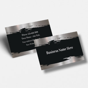 Classy Construction Business Cards Metallisches Au Visitenkarte