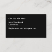 Classy Cool Locksmith House Schlüsselthema Visitenkarte (Rückseite)